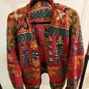 Express Tricot Red Wool Cat Sweater- M/L